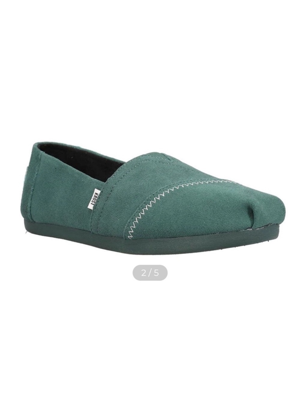 Toms Men's Alpargata Suede Slip-On in Stormy Green